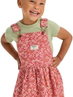 OshKosh B’gosh Floral Corduroy Overall Dress
